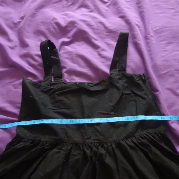 H&M Made in Turkey Size US 6 165/84A 100% Cotton Black Dress - Picture 3 of 9